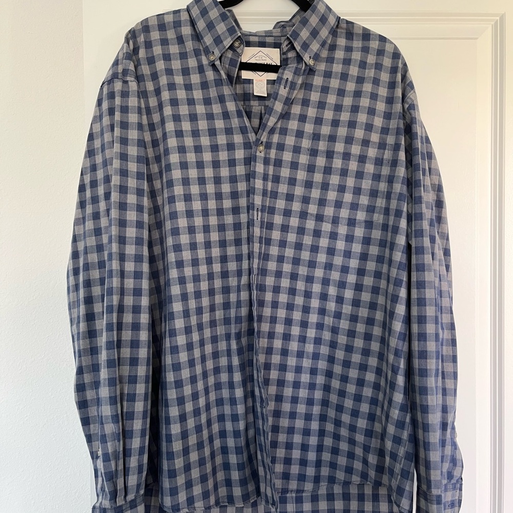 St. John's Bay Blue Plaid Casual Shirt